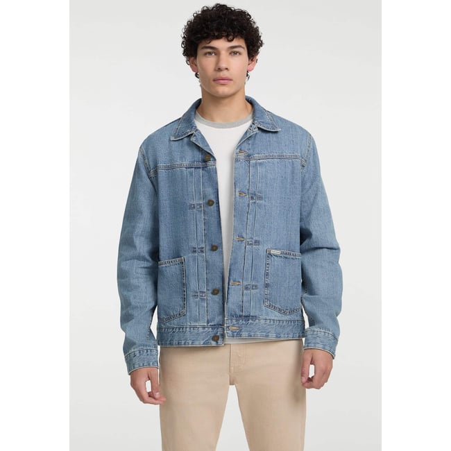 Veste En Jean Classique bleu clair <span itemprop=