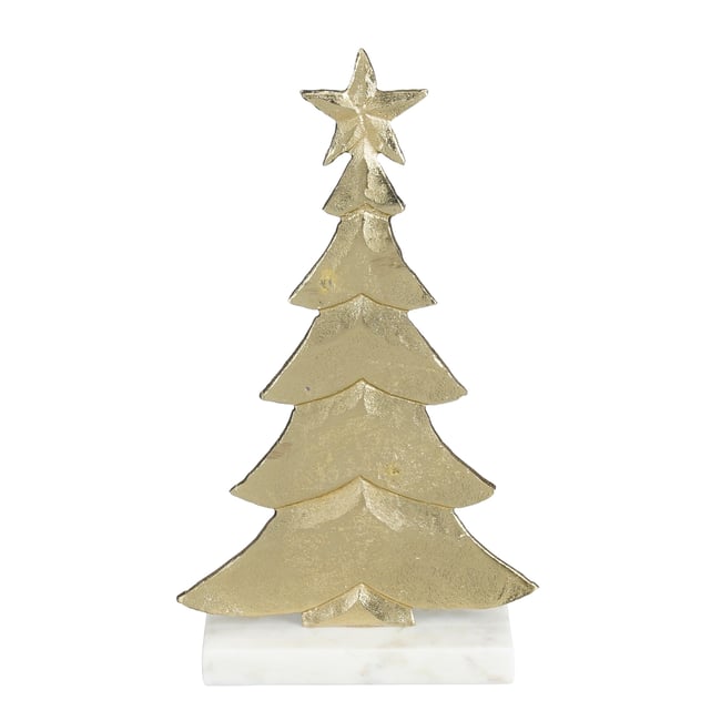 Sapin de Noël décoratif en marbre NOZZY Couleur or <span itemprop=