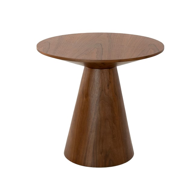 Table d'angle ronde en noyer Couleur noyer <span itemprop=