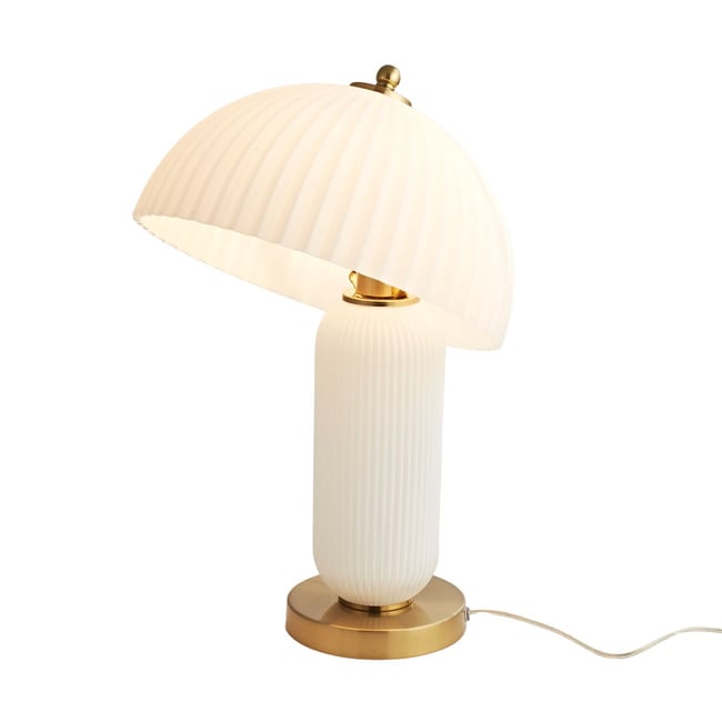 Lampe à poser vintage en verre - ADALINE Couleur v019843 <span itemprop=