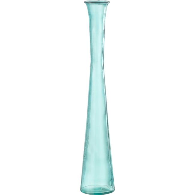 Vase tube en verre soufflé Couleur bleu aqua <span itemprop=