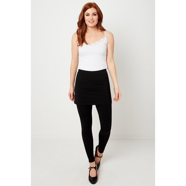 Legging et jupe 2 en 1 noir <span itemprop=
