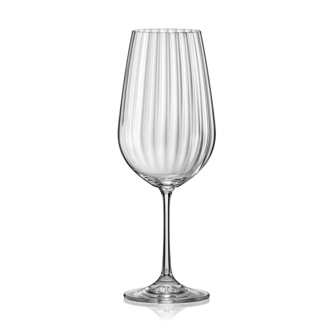Boîte de 6 verres à pied   55 cl-WATERFALL Couleur transparent / cristal <span itemprop=