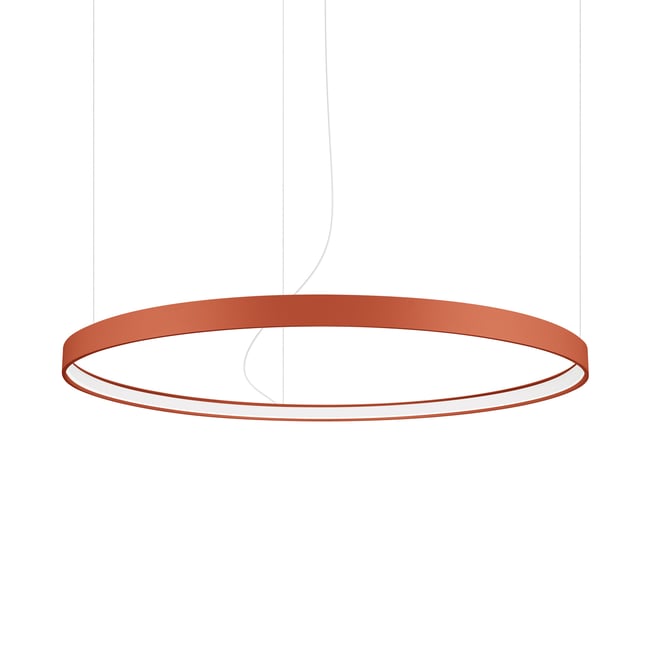 Lustre Aluminium Ocre Rouge LED 1 Rio Couleur ocre rouge <span itemprop=