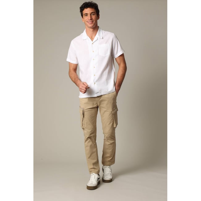 Chemise Manches Courtes Pataugas - Taille XL - Coton Crème à Carreaux - Très Bon état