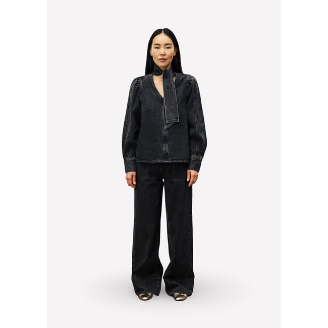 Jean  en coton CLARKIA noir <span itemprop=