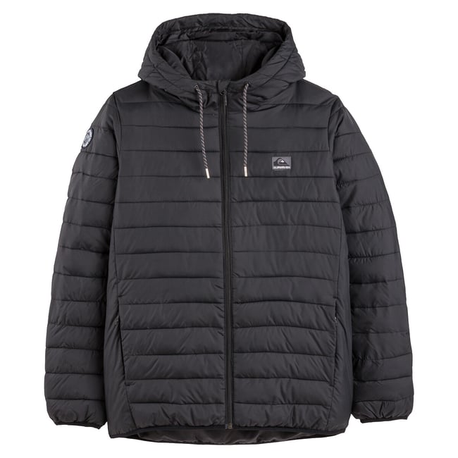 Doudoune à capuche noir <span itemprop=