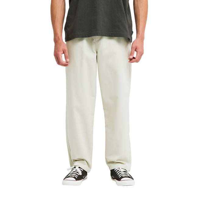 Pantalon taille élastiquée LENNOX beige chino <span itemprop=