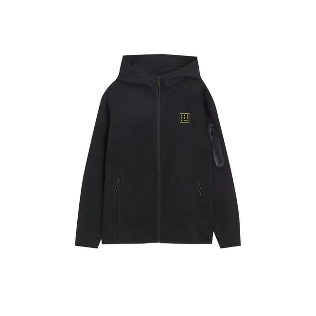 Hoodie zippé CLYDE noir <span itemprop=
