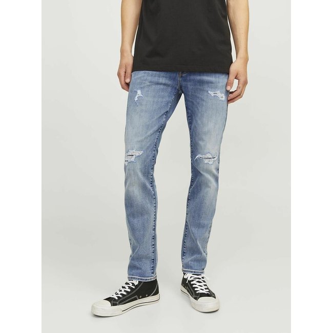 Glenn Ripped Jeans in Slim Fit, light blue, JACK & JONES