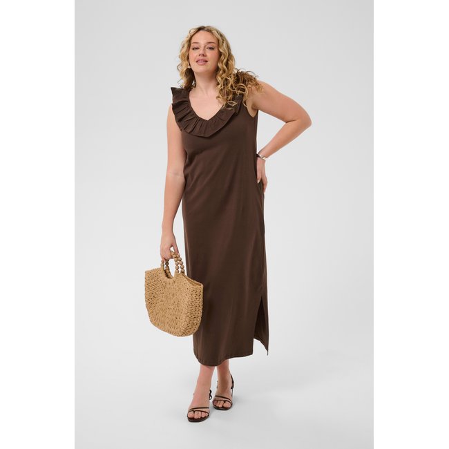 Robe coupe regular marron coffee bean <span itemprop=
