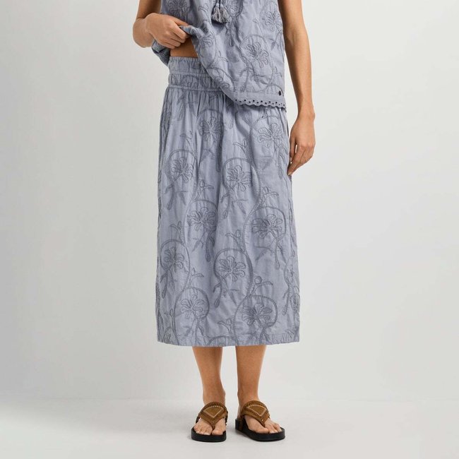 Jupe Midi Brodée Florale - PEPE JEANS
