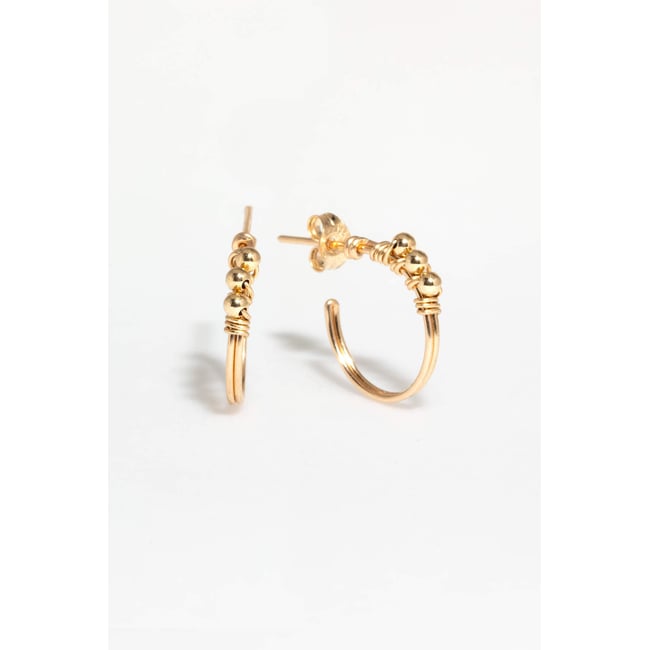 Créoles Théa - Or argent / tanzanite <span itemprop=