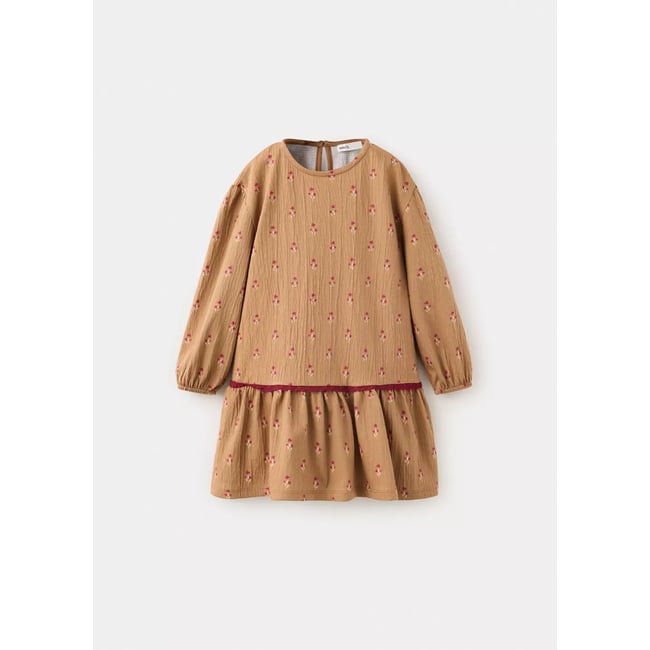 Robe à fleurs kaki <span itemprop=