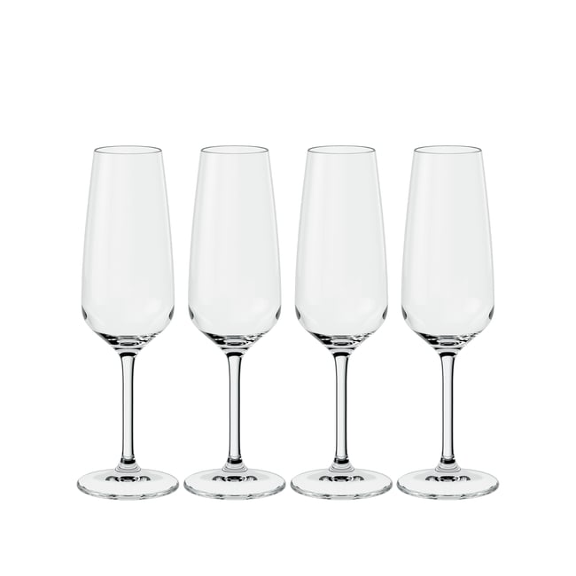 Champagne Reims Flute Set 4 Pcs VOICE BASIC Couleur transparent <span itemprop=
