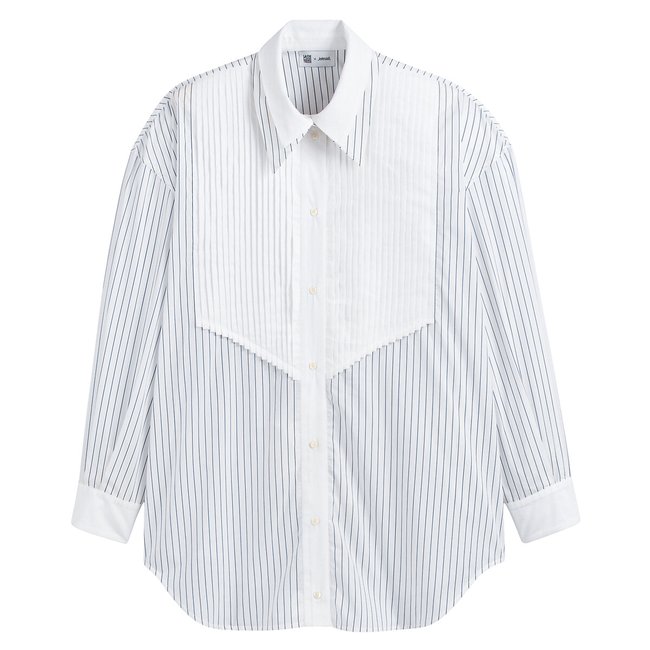 Gestreiftes Oversized-Hemd, made in Europe blau/weiss gestreift JEREMY CURRAT X LA REDOUTE