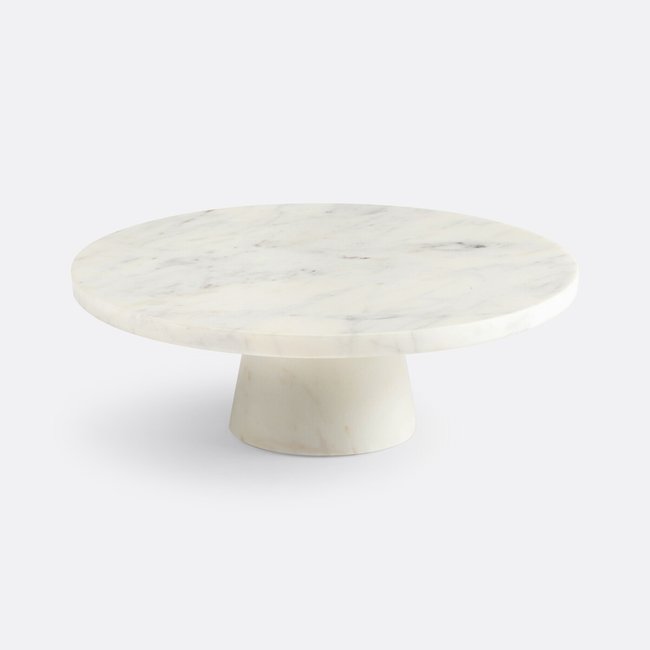 Serviteur à gâteau, Fitia Couleur marbre blanc <span itemprop=