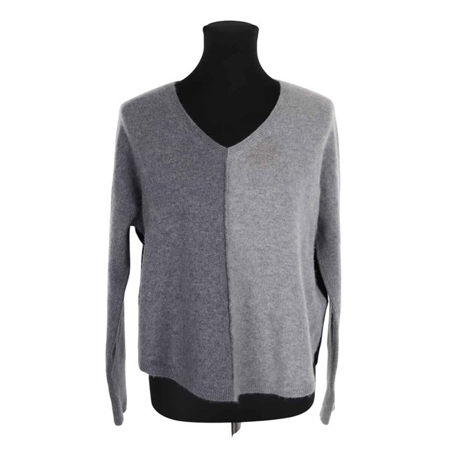 Pull en cachemire - Bon État gris <span itemprop=