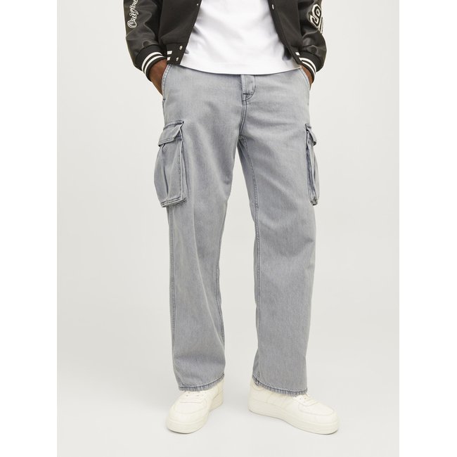 Jean Baggy Fit JJIALEX JJCARGO MF 313 STYD LN Jean baggy fit grey denim <span itemprop=