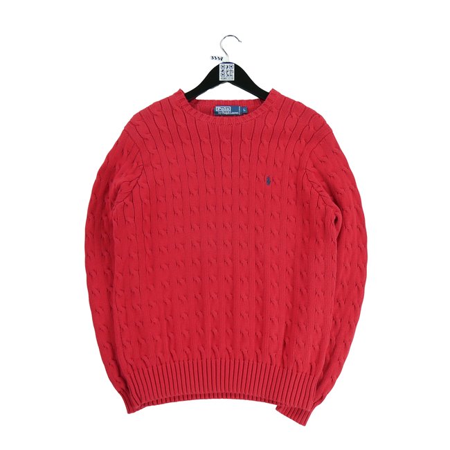 Pull - Très bon état rouge <span itemprop=