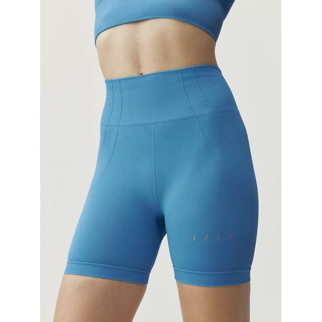 Short Moulant de Sport Seamless URDHVA bleu porcelaine <span itemprop=