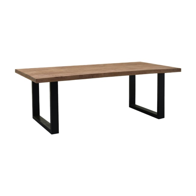 Table à manger en bois à pieds en U 160 cm FULTON Couleur bois naturel <span itemprop=