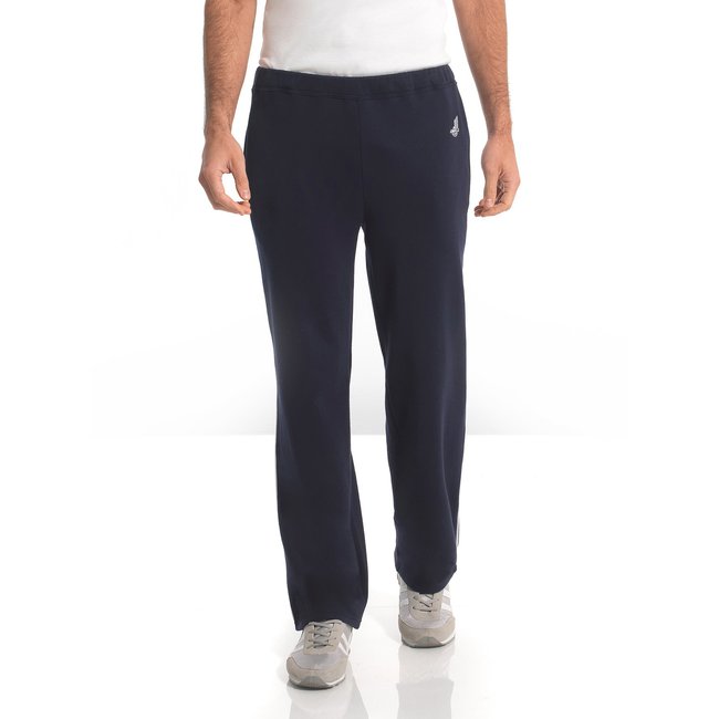 Pantalon de détente en molleton gratté marine <span itemprop=
