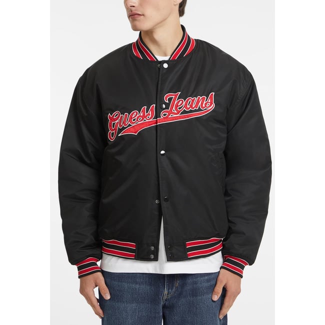 Veste Université Empiècement Lettrage noir <span itemprop=