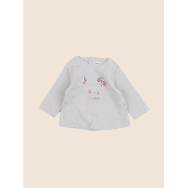 Tee-shirt - Très bon état gris <span itemprop=