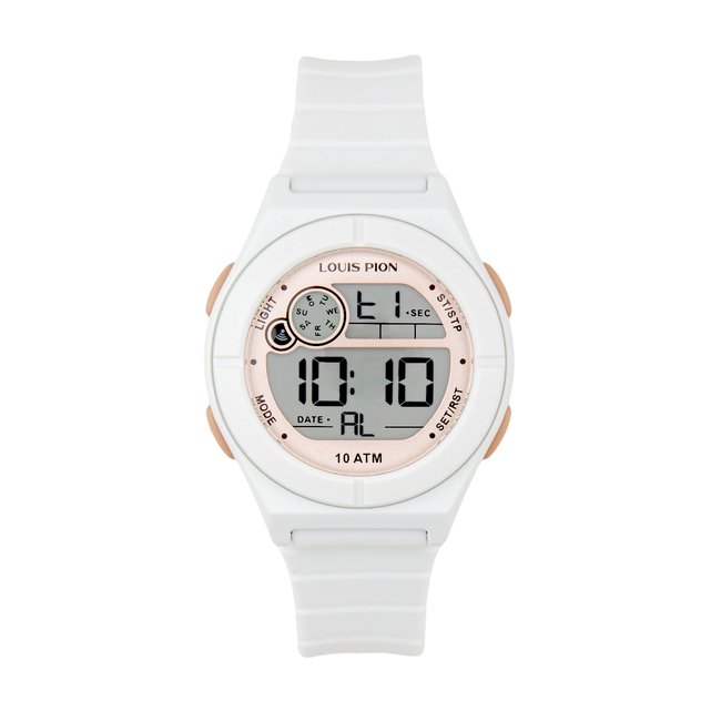 Montre Digital  GABY blanc doré rose blanc <span itemprop=