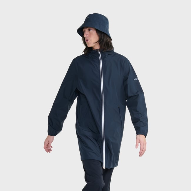 Coupe-vent imperméable unisexe Rainpack 90 bleu nuit <span itemprop=