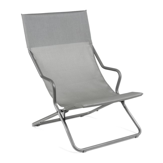 Transat pliant - HORIZON gris pearl <span itemprop=
