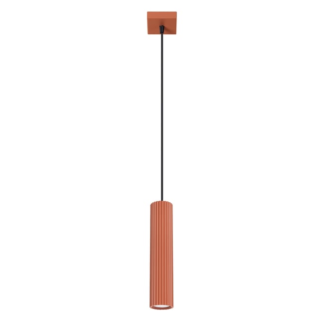 Suspension Aluminium Ocre Rouge GU10 1 Karbon Couleur rouge <span itemprop=
