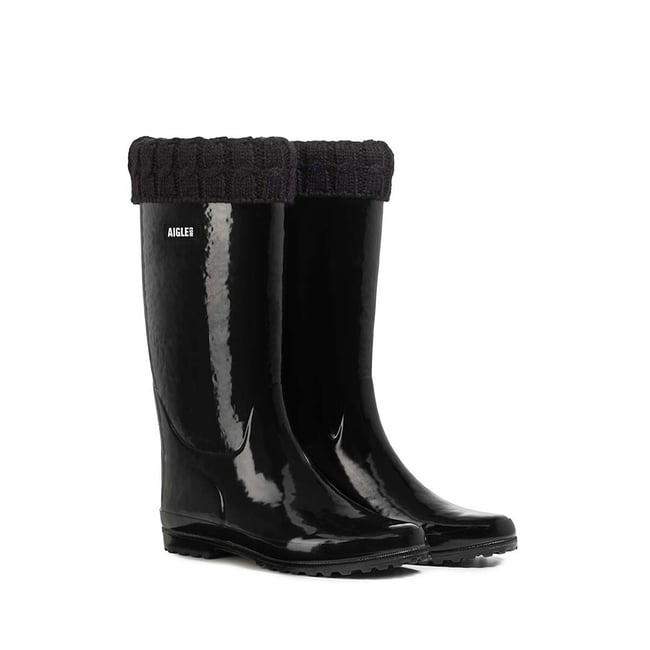 Bottes de pluie fourrées ELIOSA WINTER noir <span itemprop=