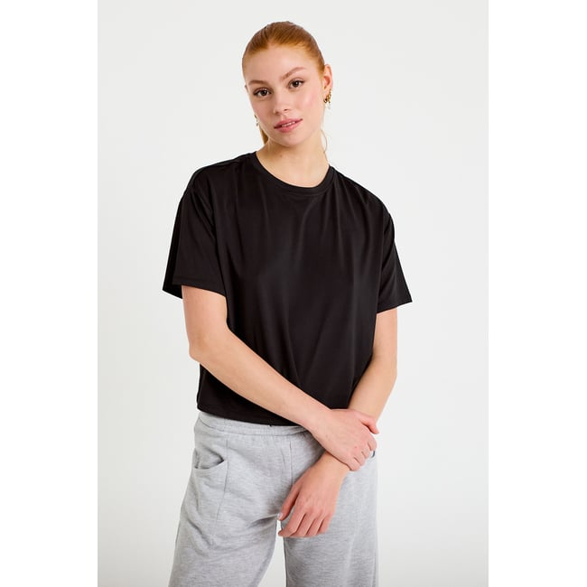 T-shirt manches courtes activewear noir <span itemprop=