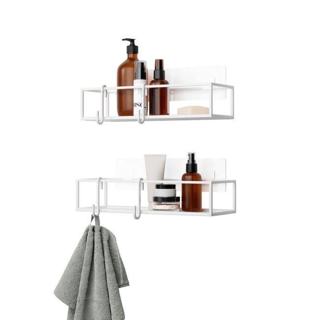 Etagère de douche design acier  CUBIKO set de 2 - UMBRA