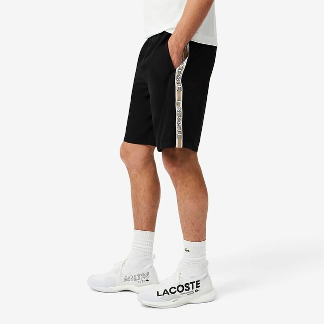 Pantaloncini sportivi con banda logata Lacoste nero LACOSTE