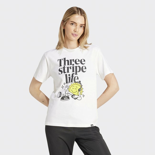T-shirt Graphic POSITIVITY branco <span itemprop=