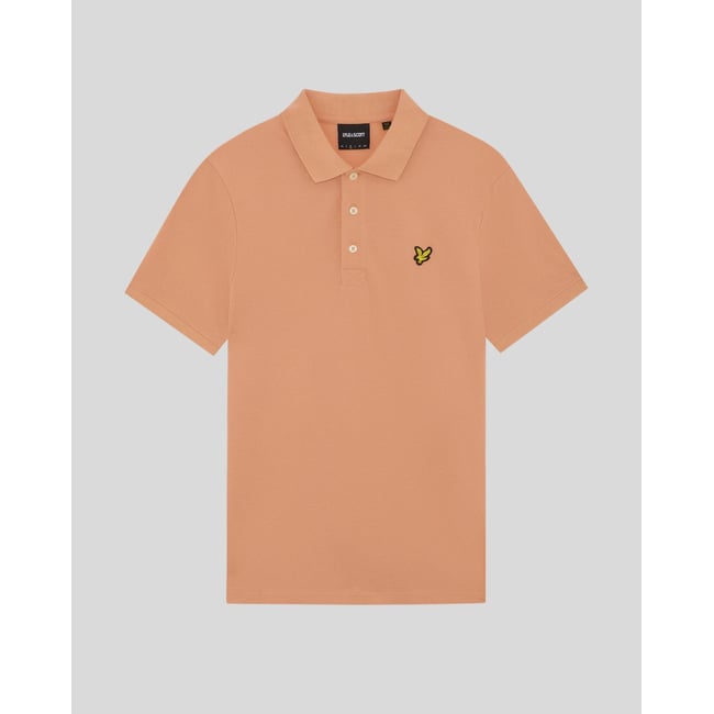 Polo en coton brun terre cuite <span itemprop=