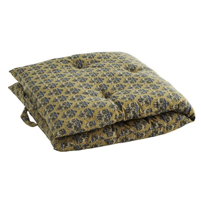 Matelas coton imprimé vert <span itemprop=