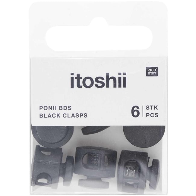 Itoshii pack de 6 claps de cordon noir - RICO DESIGN