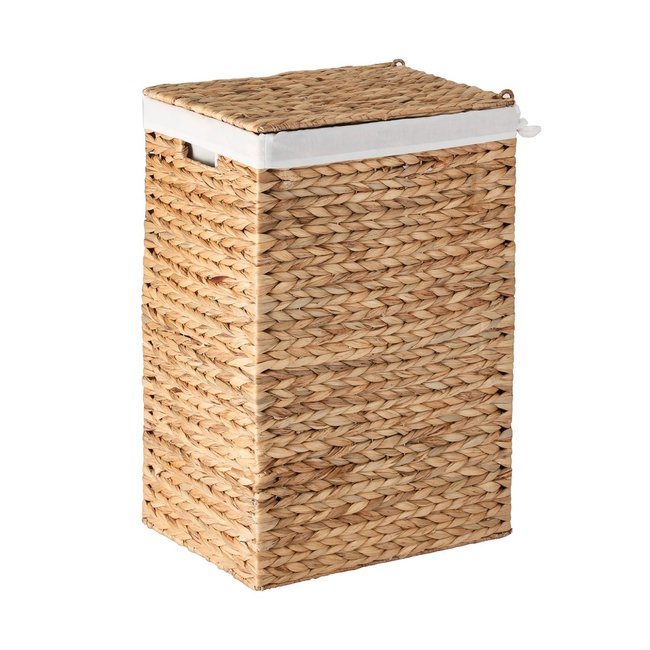 Panier à linge en jacinthe d'eau MAYA Couleur beige <span itemprop=