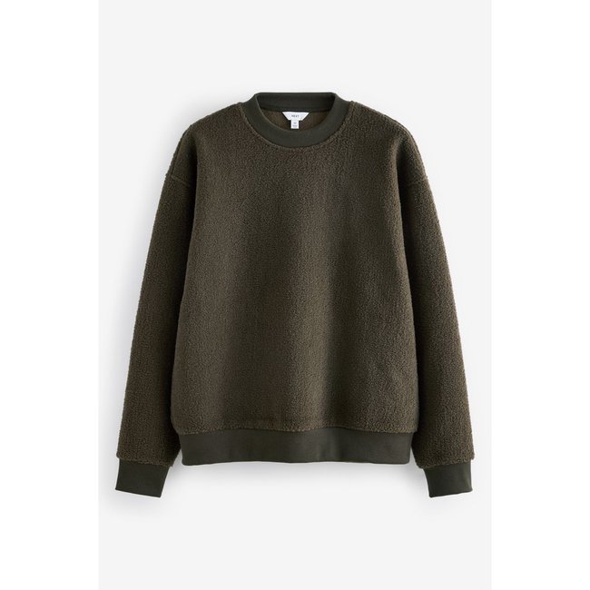 Sweatshirt à col zippé polaire vert <span itemprop=