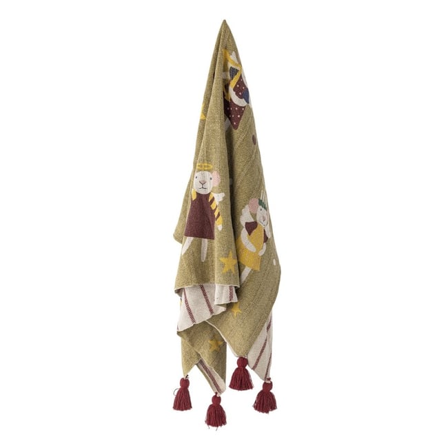 Plaid enfants coton recyclé souris  PEO multicolore <span itemprop=