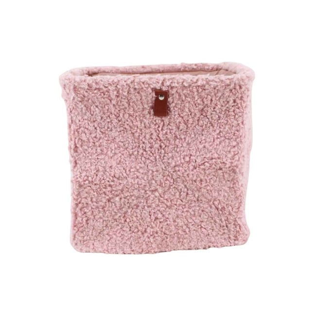 Cube de rangement en bouclette 31x31x31cm - ORNAMI