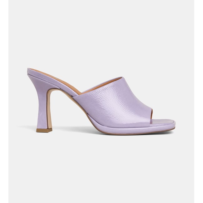 Mules à talons bianca cuir - GALERIES LAFAYETTE