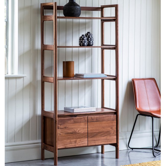 Murwara Walnut Open Display Unit, walnut, SO'HOME