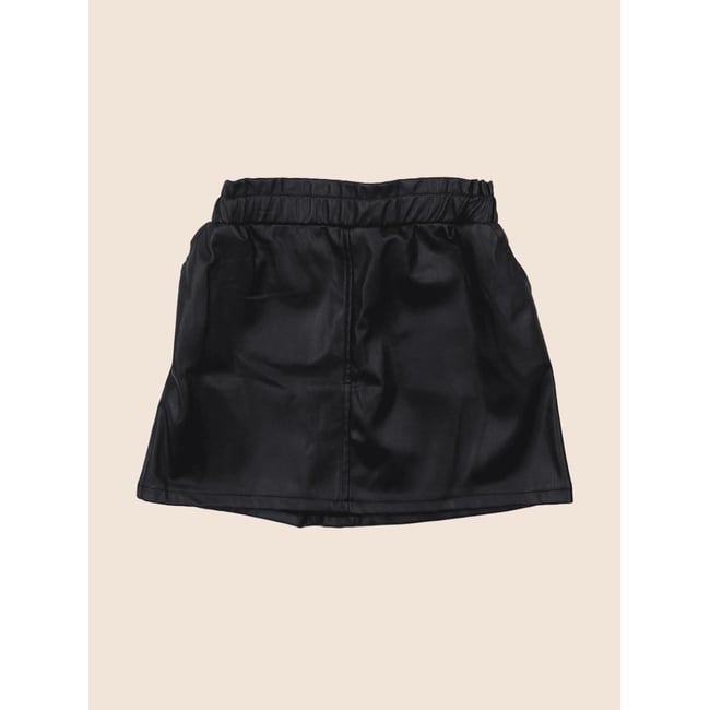 Jupe simili cuir - Bon état noir <span itemprop=