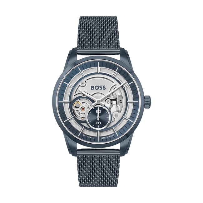 Montre Analogique  SOPHIO AUTO argenté bleu bleu <span itemprop=