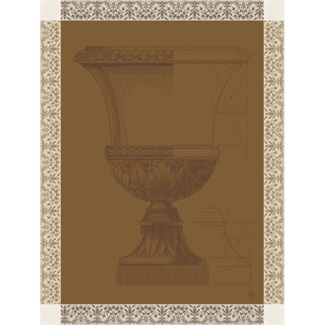 Torchon Médicis Coton sienne <span itemprop=